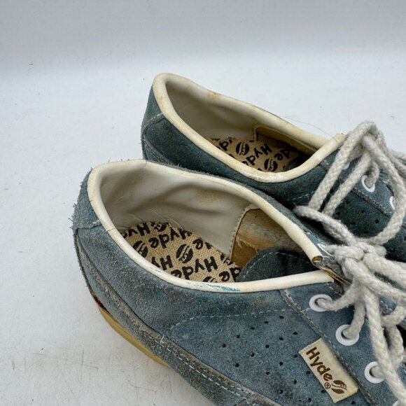 Vintage Hyde Blue Suede Leather Retro Bowling Shoes Women’s Size 6 Made in USA - Picture 3 of 7